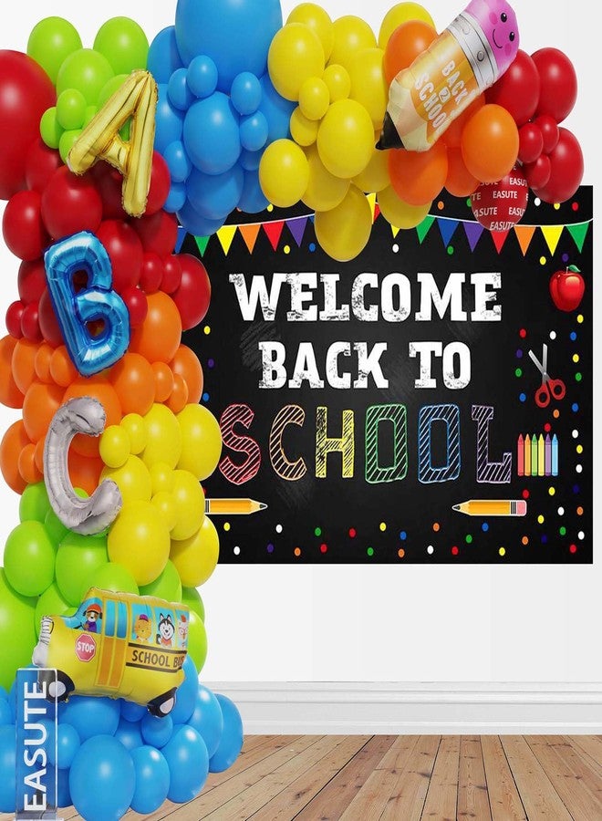 موكسيكا خلفية موتشيكا للعودة إلى المدرسة، خلفيات تصوير اليوم الأول من المدرسة، قلم رصاص لليوم الأول من رياض الأطفال، لافتة زينة حفلة العودة إلى المدرسة - Image 2